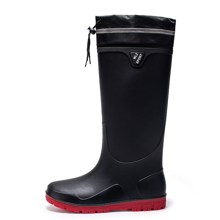 Herren Wasserdichte knielange Gummistiefel mit rutschfester Profil-Laufsohle und ergonomischem Fußbett Drune