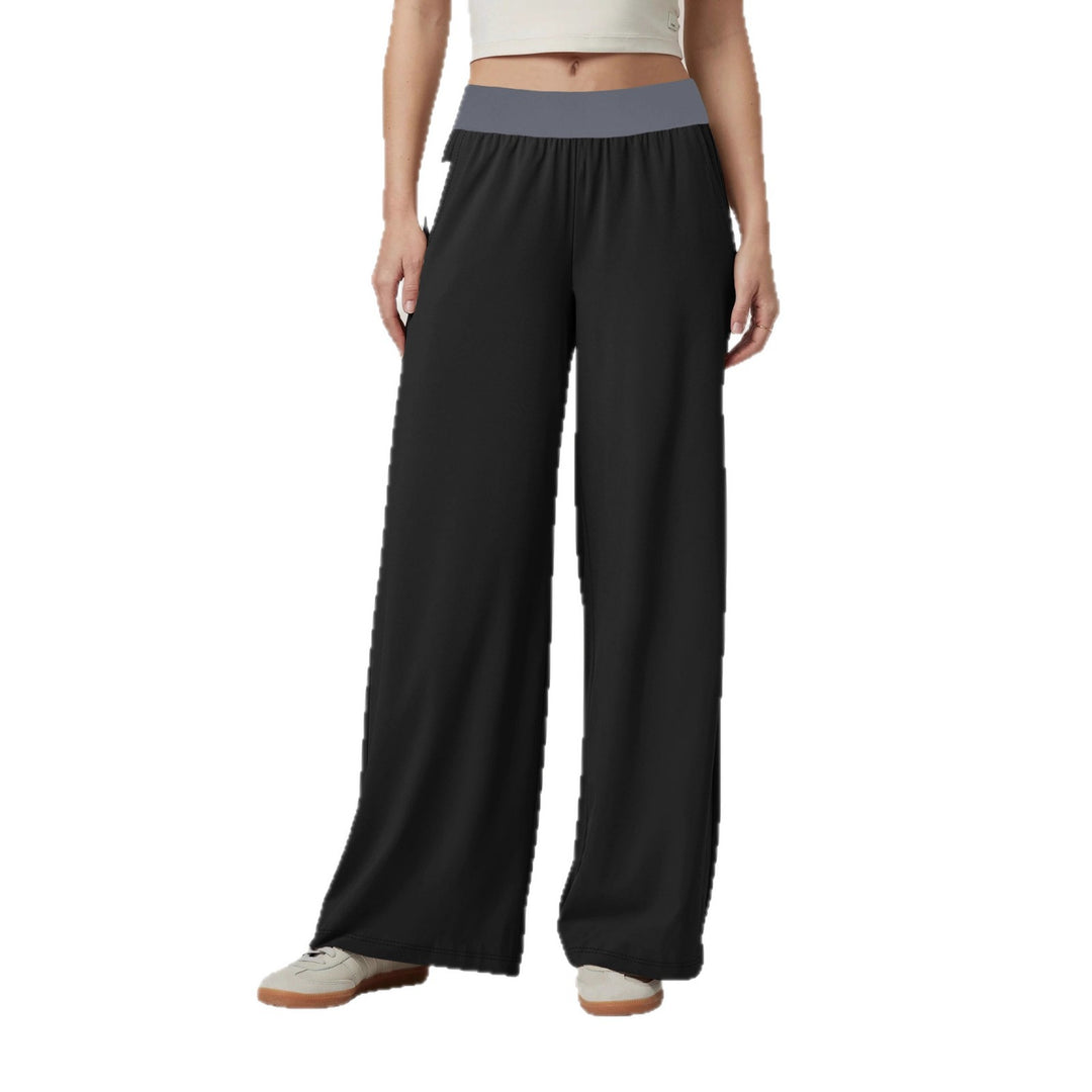 Damen Weite Komfort-Loungehose mit hohem Softbund und Seitentaschen Drune