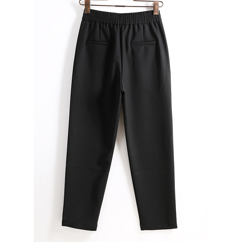Damen Elegante und bequeme High-Waist Stoffhose Drune