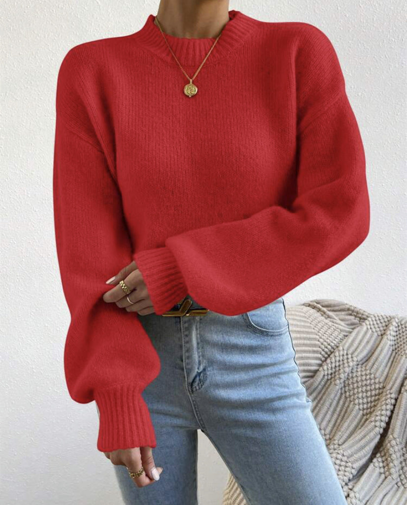 Damen Oversize Feinstrickpullover mit angedeutetem Mohair‑Effekt und verlängerten Rippbündchen Drune