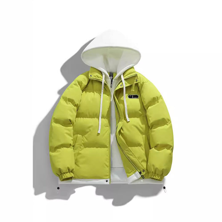 Herren Zweilagige Steppjacke mit herausnehmbarer Fleece-Kapuze und Thermoisolierung Drune