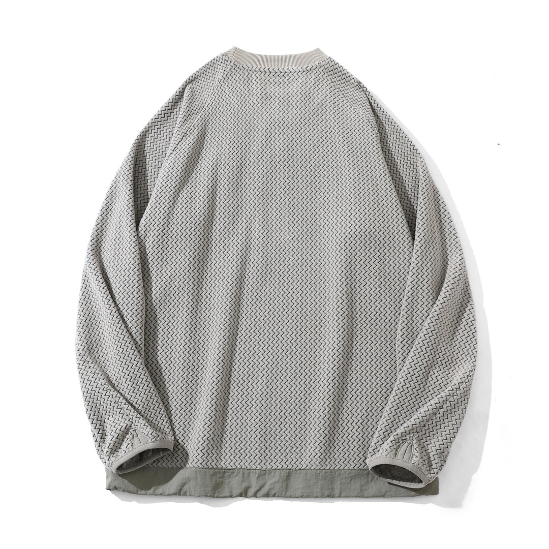 Unisex Strukturiertes Waffel‑Sweatshirt mit Brustzipptasche Drune