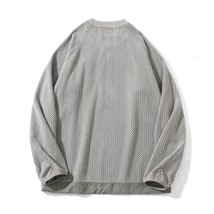 Unisex Strukturiertes Waffel‑Sweatshirt mit Brustzipptasche Drune