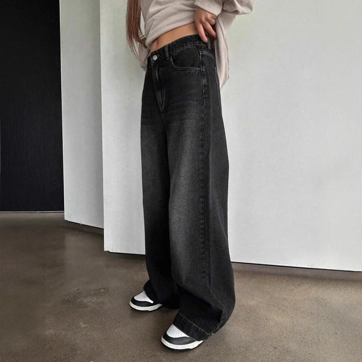 Damen Weite Jeanshose im modernem Schnitt mit elegantem Design Drune