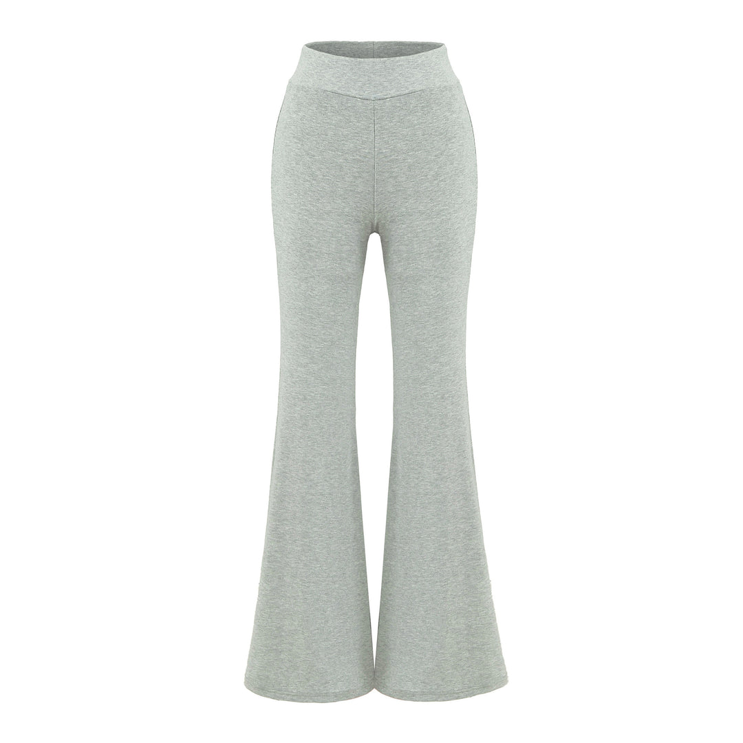 Damen High-Waist Flared Jersey-Leggings mit ausgestelltem Beinabschluss Drune