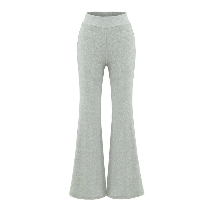 Damen High-Waist Flared Jersey-Leggings mit ausgestelltem Beinabschluss Drune