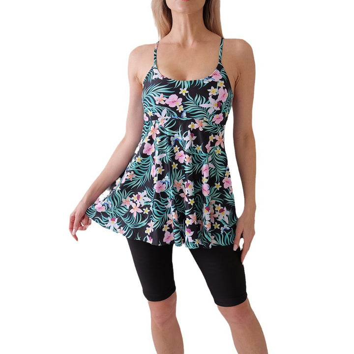 Damen Tankini mit floralem Schnitt und figurbetonenden Shorts Drune