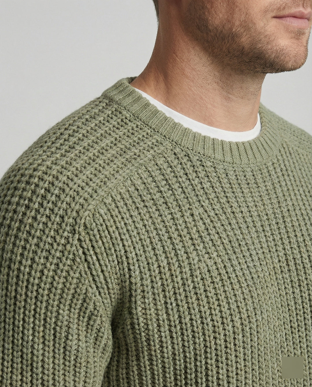 Herren Grobstrick Pullover mit Rundhalsausschnitt und lässigem Schnitt Drune