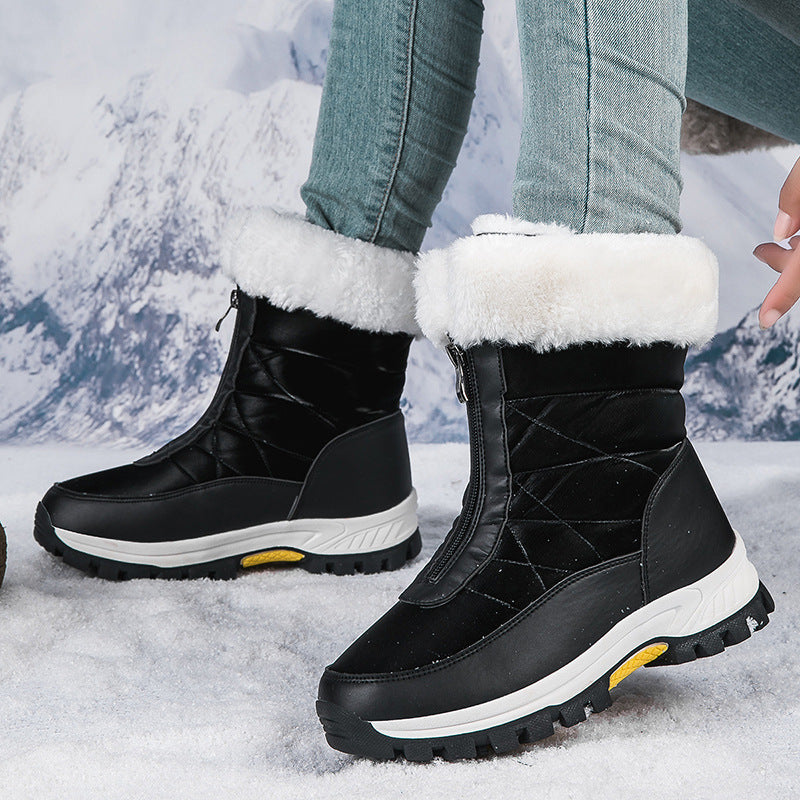 Damen thermoisolierte Winterstiefel mit wasserdichter Außensohle und bequemem Futter Drune