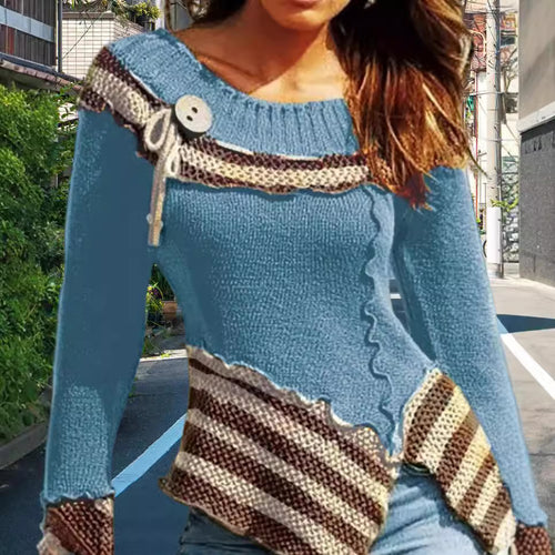 Damen Strickpullover mit kunstvollem Design und eleganten Details Drune