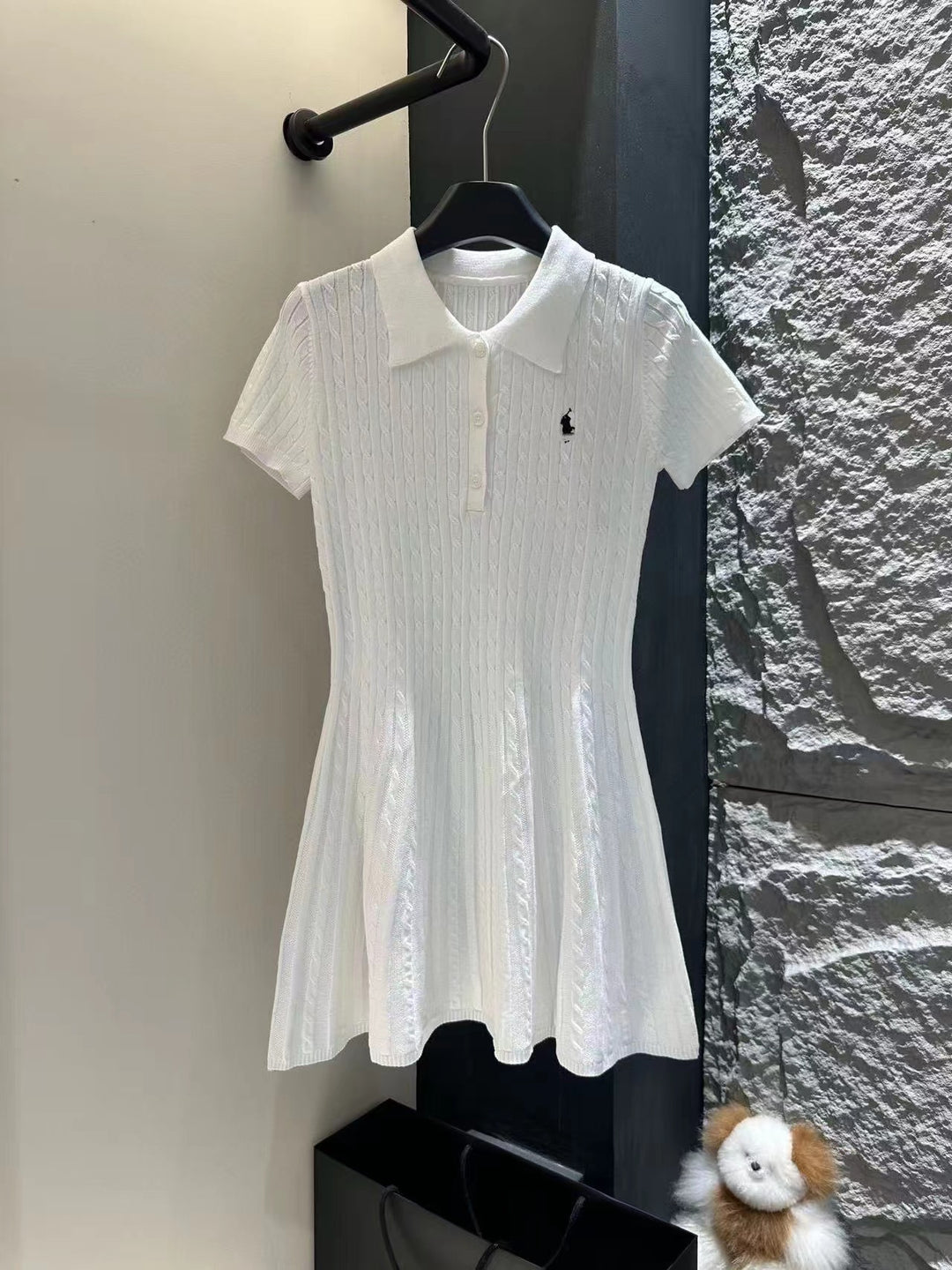 Damen Elegantes Polokleid Drune