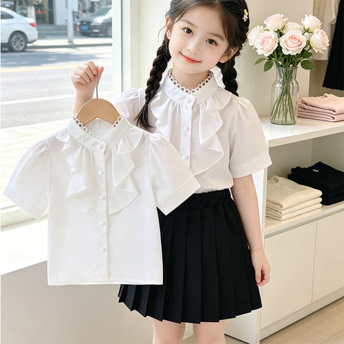 Mädchen Bluse mit Rüschendetails Drune