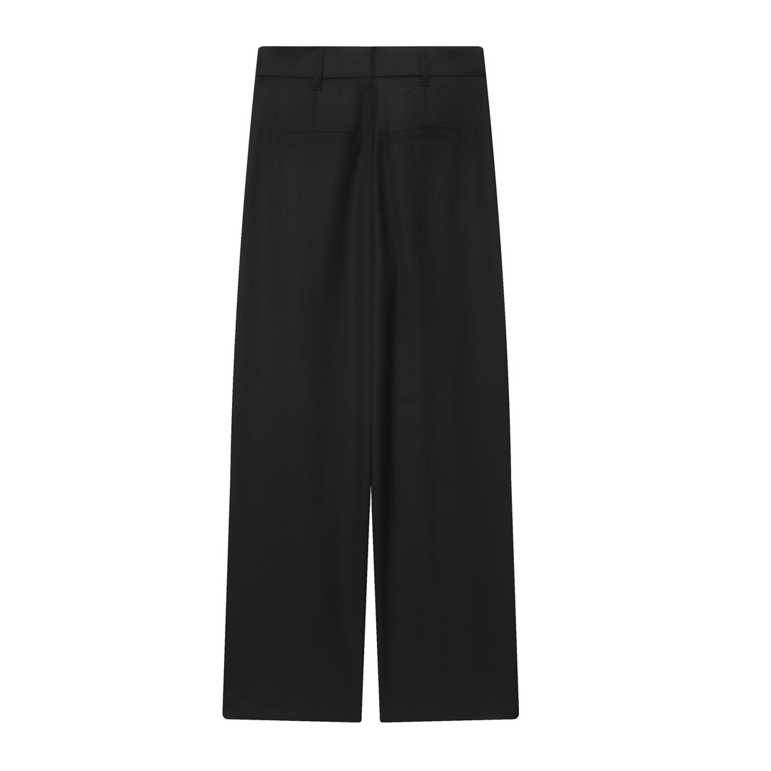 Damen nan Wickelhose mit weitem Bein, Zierösen-Bund und drapiertem Überlappungsrock-Detail Drune