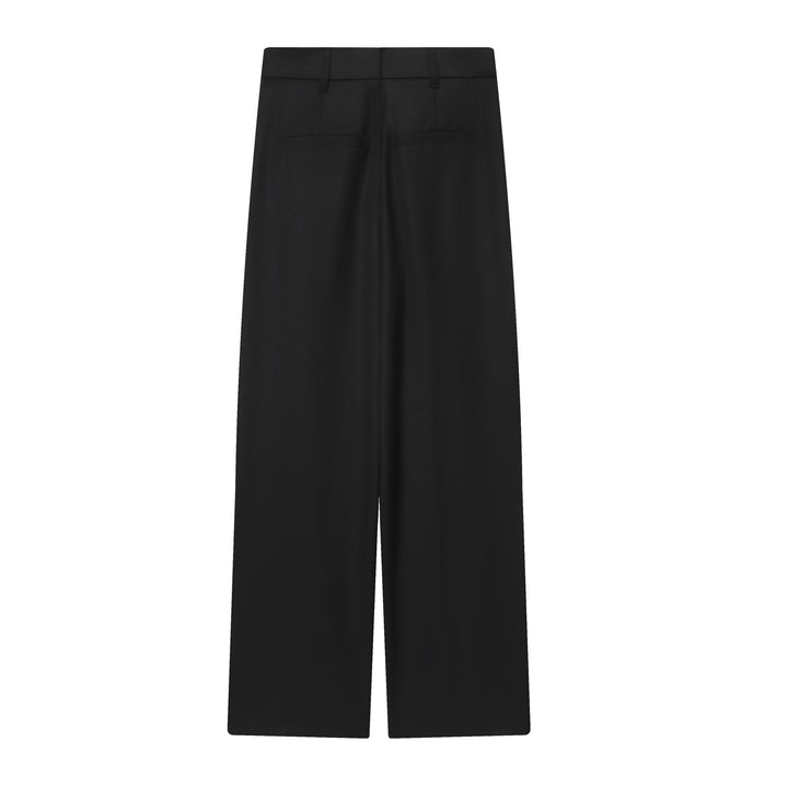Damen nan Wickelhose mit weitem Bein, Zierösen-Bund und drapiertem Überlappungsrock-Detail Drune