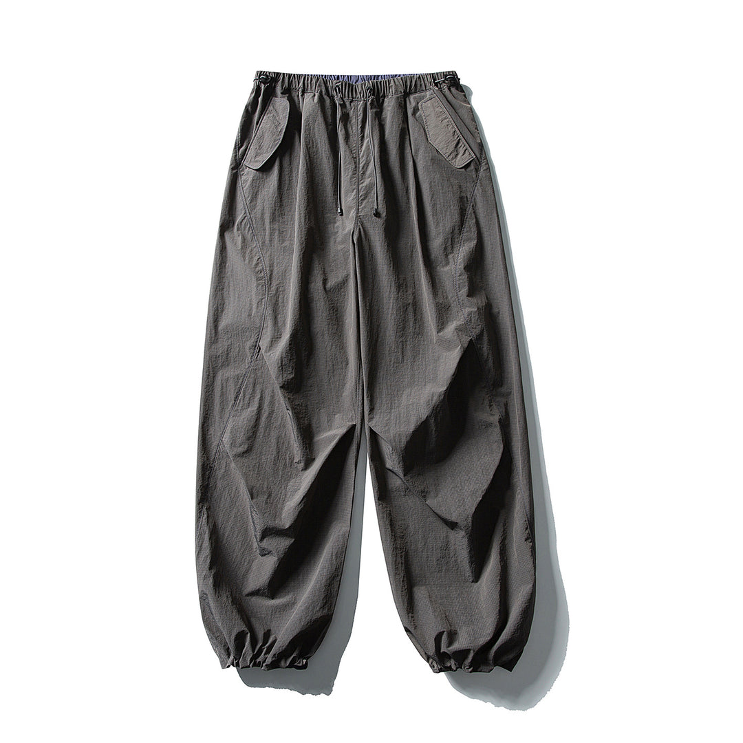 Unisex Weite Utility-Hose mit Ballon‑Silhouette, elastischem Tunnelzugbund und Bündchen Drune