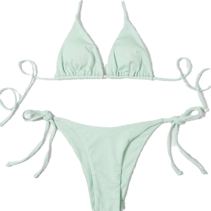 Damen Triangel-Bikini mit seitlichem Knoten und verstellbaren Trägern Drune