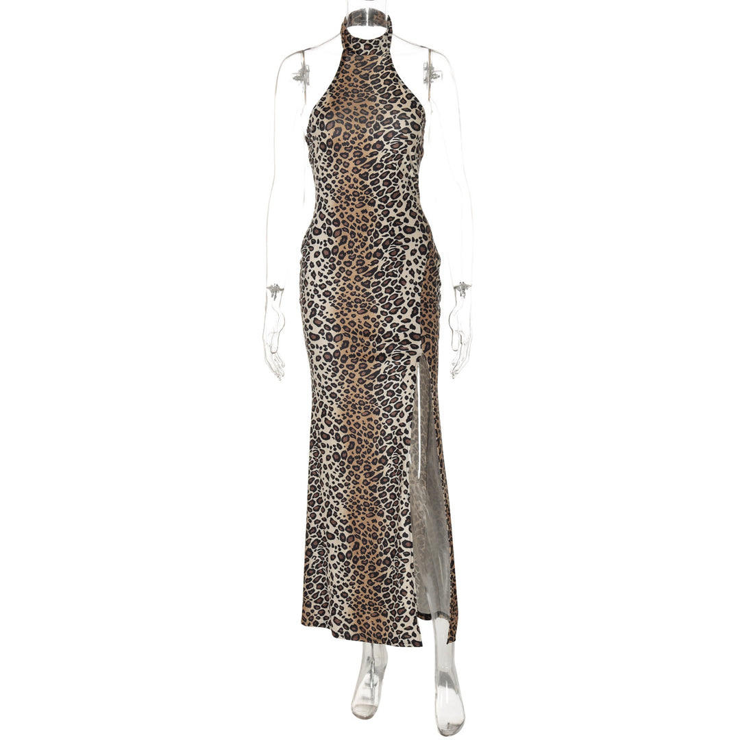 Damen Maxikleid mit schulterfreiem Design und dekorativem Schlitz Drune