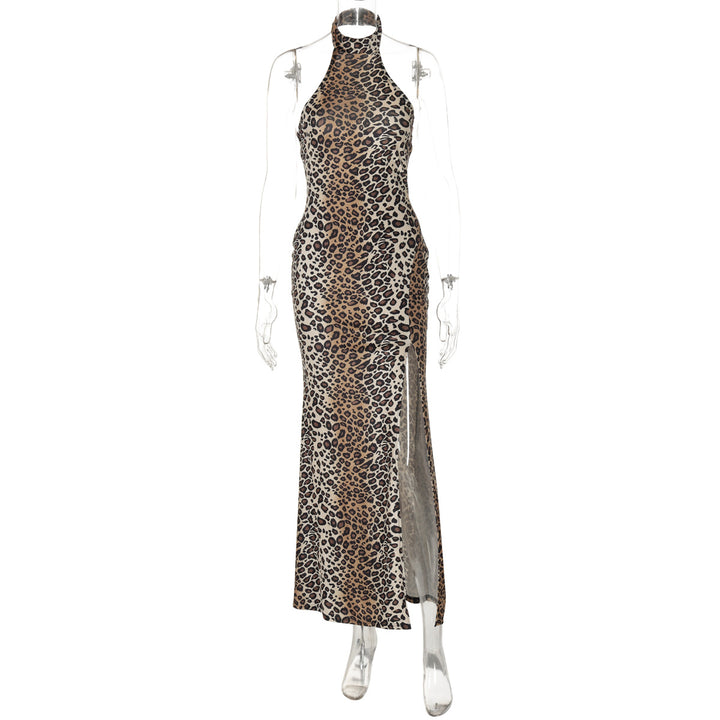 Damen Maxikleid mit schulterfreiem Design und dekorativem Schlitz Drune