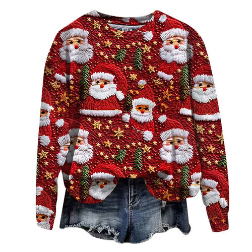 Damen Verspielter Weihnachts-Pullover Drune