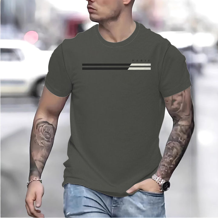 Herren T-Shirt mit stilvollem Linienmuster Drune