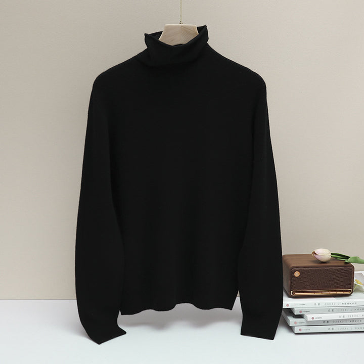 Damen Feiner Rollkragenpullover aus leichtem Feinstrick mit geripptem Saum und schmaler Silhouette Drune