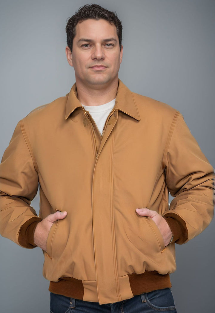 Herren stilvolle Bomberjacke mit praktischen Taschen und elastischem Bund Drune