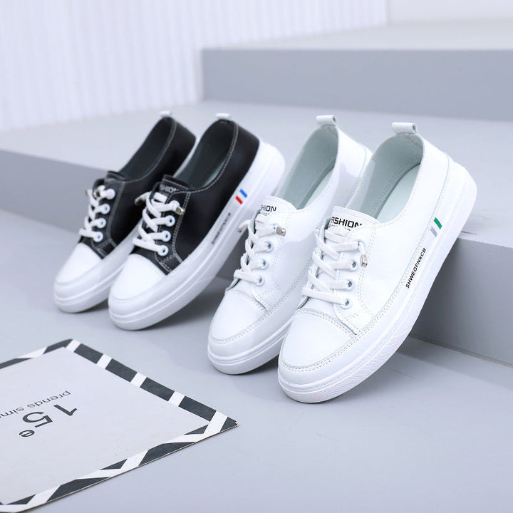 Damen modische Sneakers mit elastischem Schnürsystem und rutschfester Sohle Drune