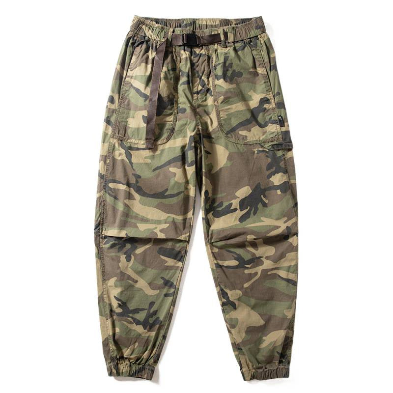 Herren Camouflage Cargo-Hose mit elastischem Bund Drune