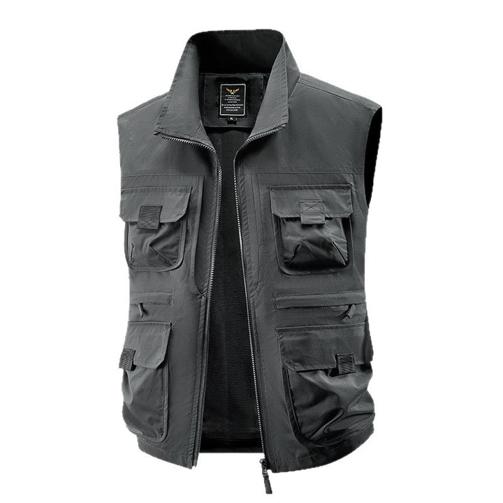 Herren taktische Multifunktionsweste mit zahlreichen Mehrzwecktaschen, leichtem Ripstop & Mesh‑Futter Drune