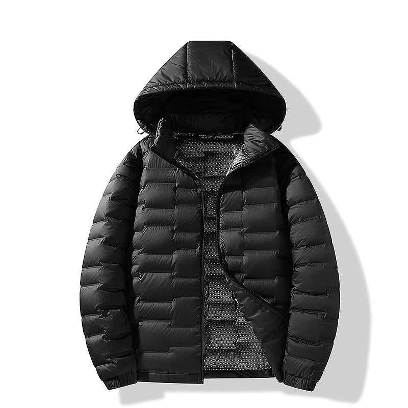 Herren Ultraleichte Steppjacke mit Kapuze und Thermofutter Drune