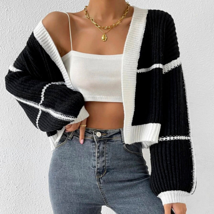 Damen Großer Strickcardigan mit voluminösen Ärmeln Drune