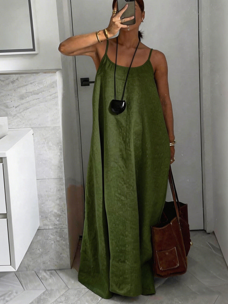 Damen Leichtes Sommerkleid mit tiefem Ausschnitt Drune