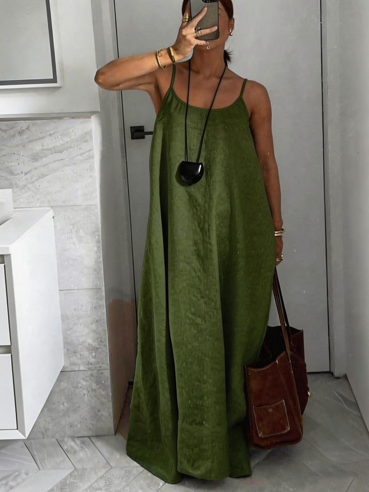 Damen Leichtes Sommerkleid mit tiefem Ausschnitt Drune