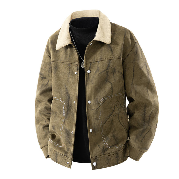 Herren Modische Jacke mit Teddyfellfutter Drune