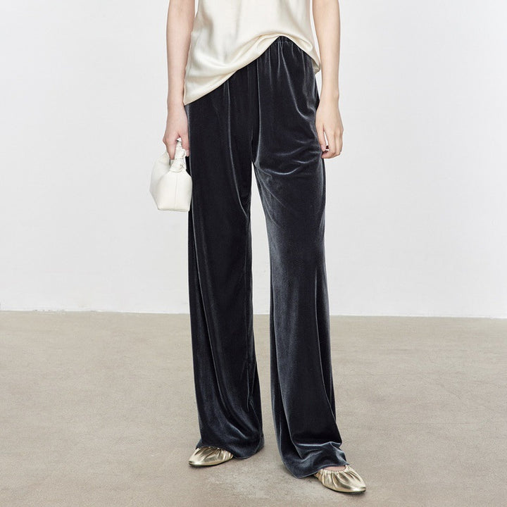 Damen Bequeme Samt-Hose Drune