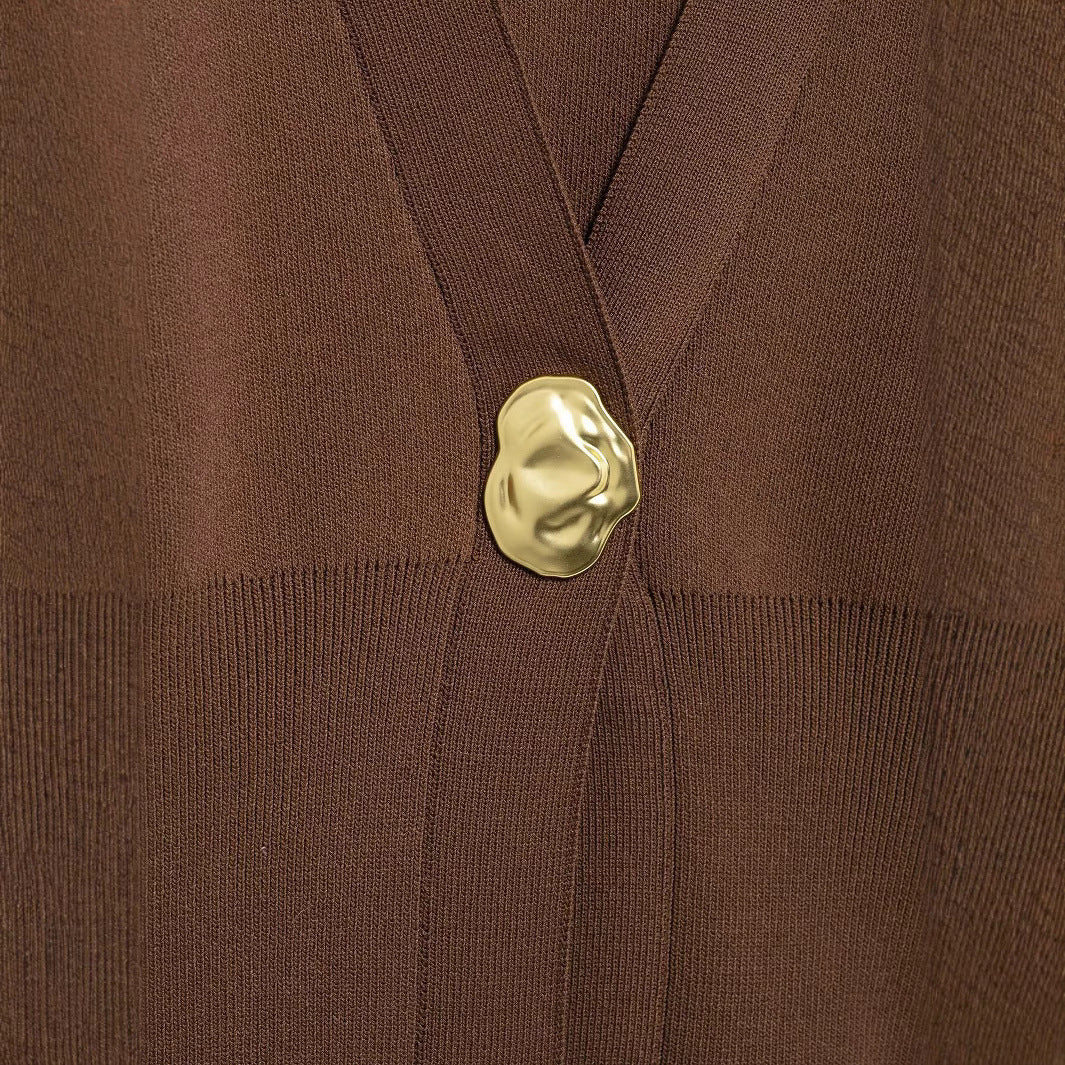 Damen lässige Strickjacke mit dekorativen Knopfdetails und elegantem Schnitt Drune