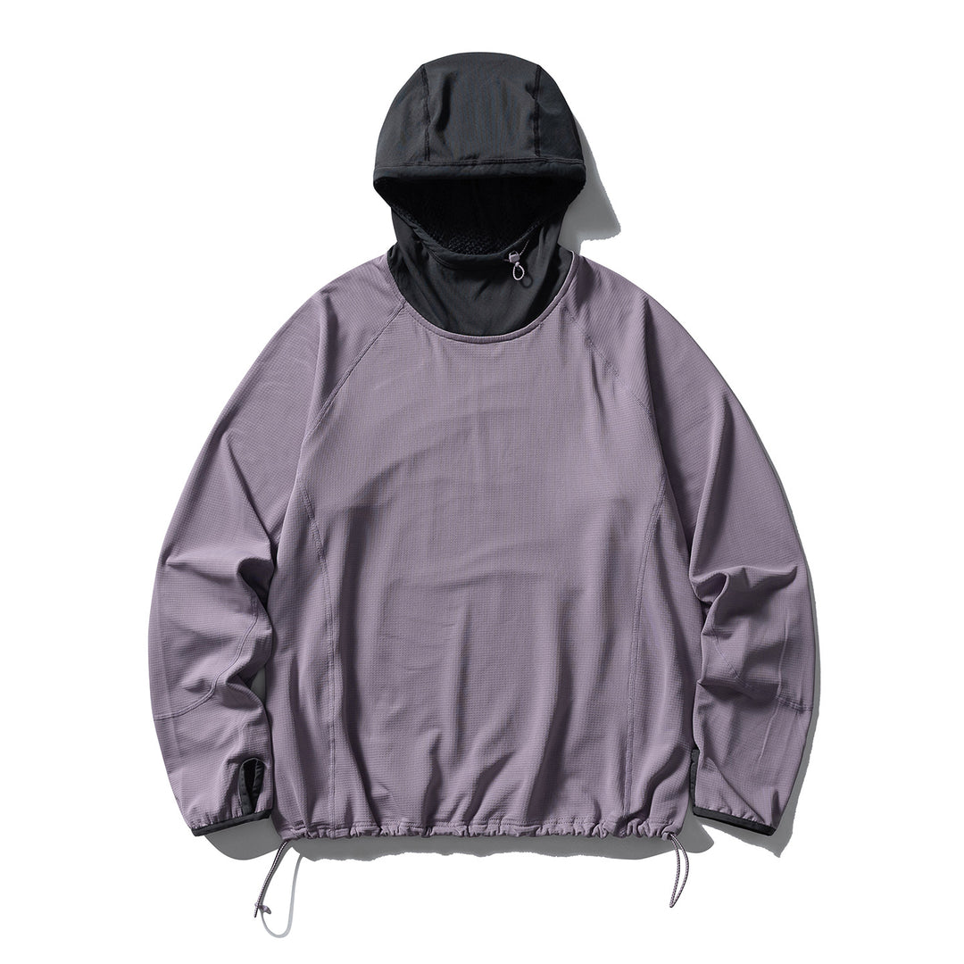 Unisex Technischer Kapuzenpullover mit verstellbarem Saum, isolierter Innenkapuze und Daumenöffnungen Drune