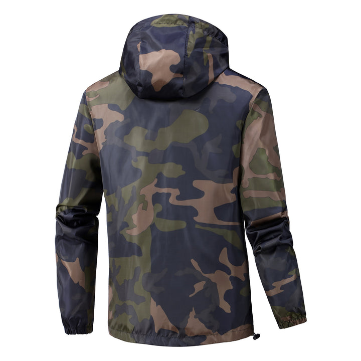 Herren Leichte Camouflage-Jacke mit Kapuze Drune