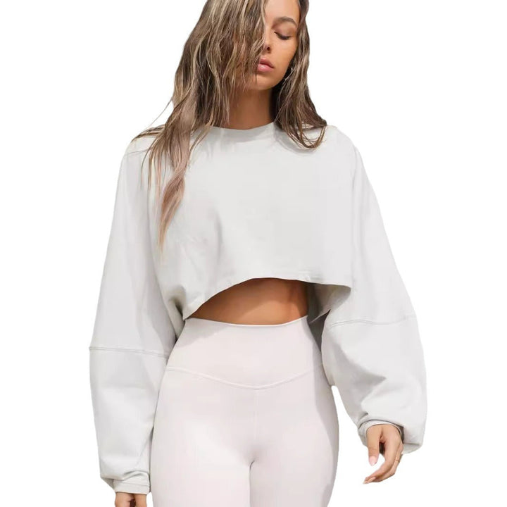 Damen lässiger Crop-Pullover Drune