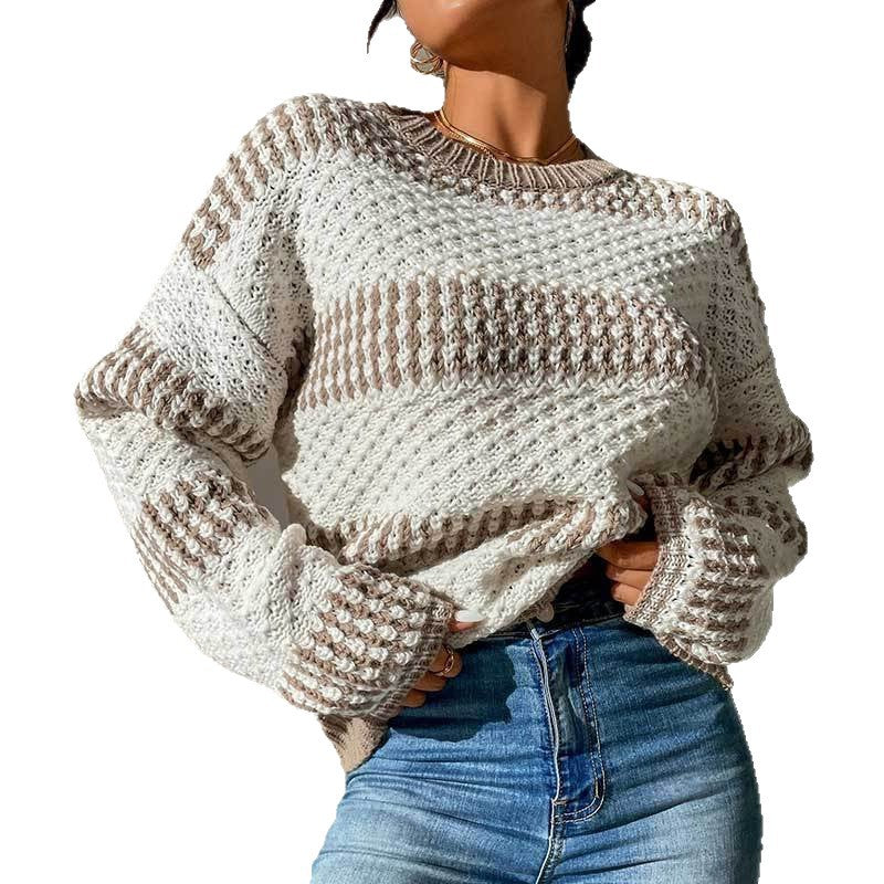 Damen Strickpullover mit raffiniertem Strukturmuster und modischem Oversized-Schnitt Drune