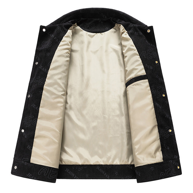 Herren Lässige Cordjacke mit praktischem Druck Drune
