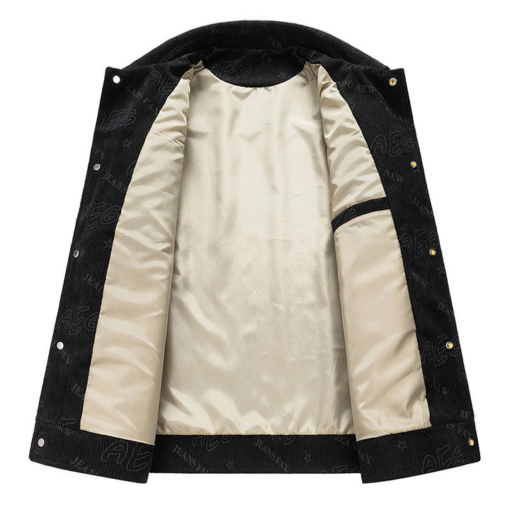Herren Lässige Cordjacke mit praktischem Druck Drune