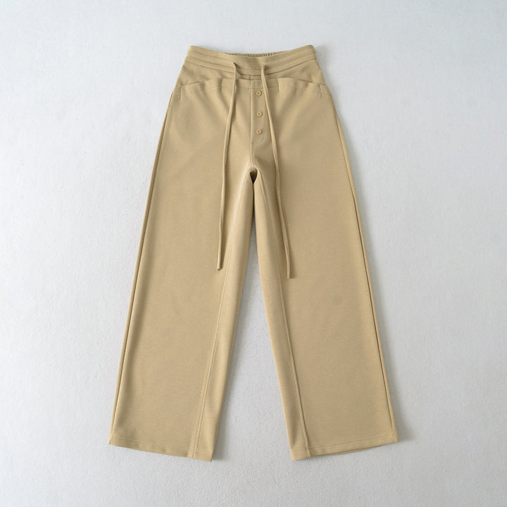 Damen weite Culotte aus hochwertigem Material mit dekorativen Knopfdetails Drune