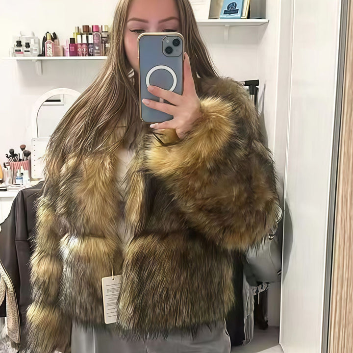 Damen Kunstpelzjacke Drune