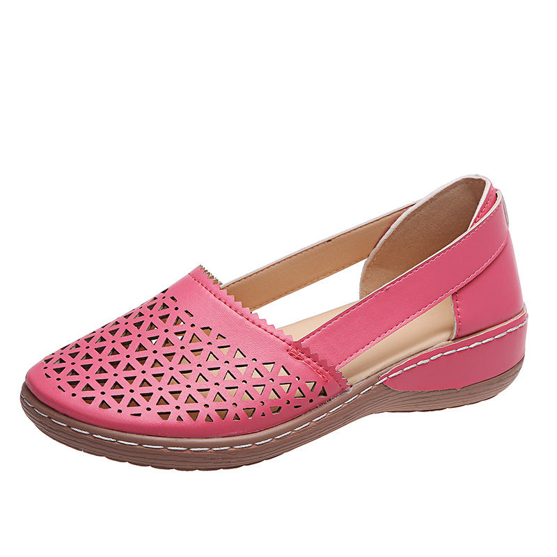 Damen  perforierte Slipper-Pumps mit seitlichen Cut-Outs elastischem Fersenband und dämpfender Komfortsohle Drune