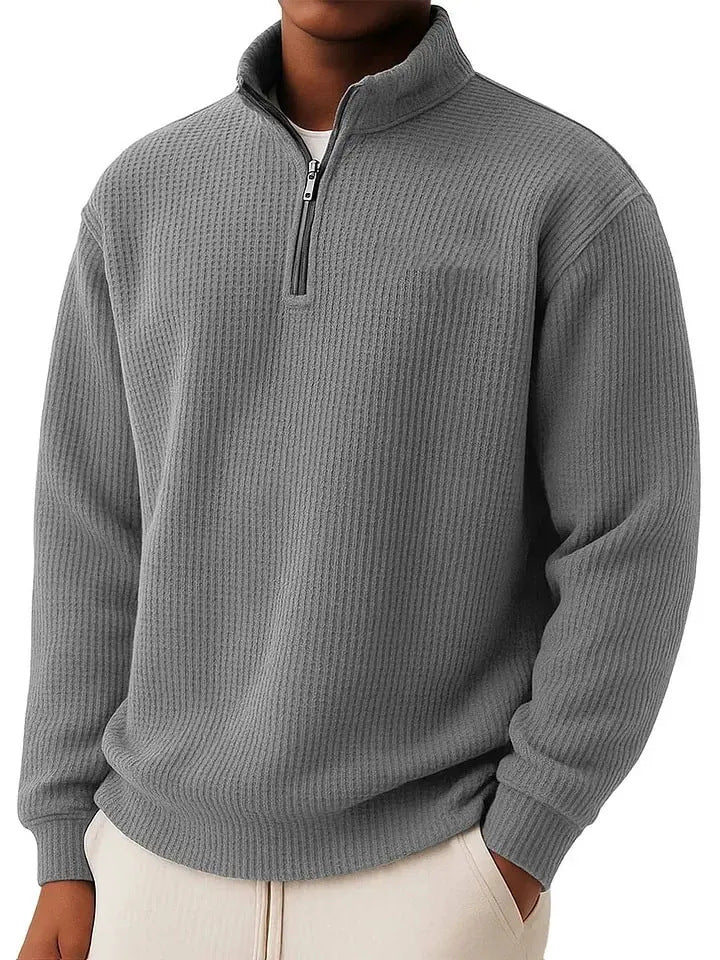 Herren Hochwertiger Pullover mit Reißverschluss Drune