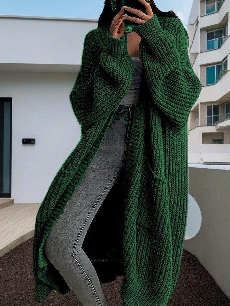 Damen Großer Strickcardigan mit offenen Ärmeln und gemütlichem Schnitt Drune