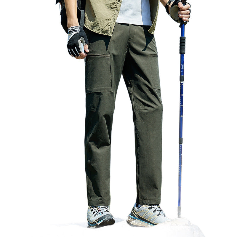 Herren Technische Trekkinghose mit Stretch wasserabweisender Oberfläche und Cargo-Taschen Drune