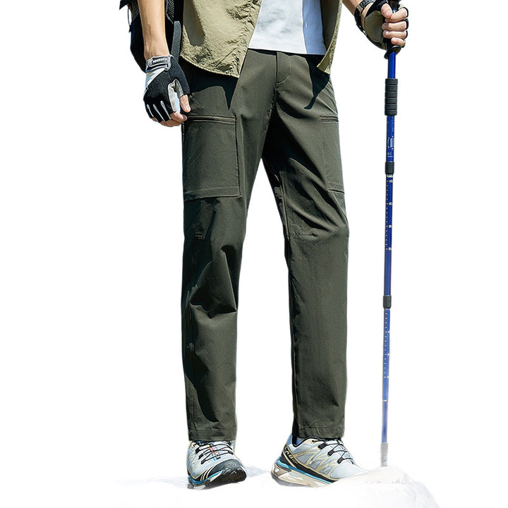 Herren Technische Trekkinghose mit Stretch wasserabweisender Oberfläche und Cargo-Taschen Drune