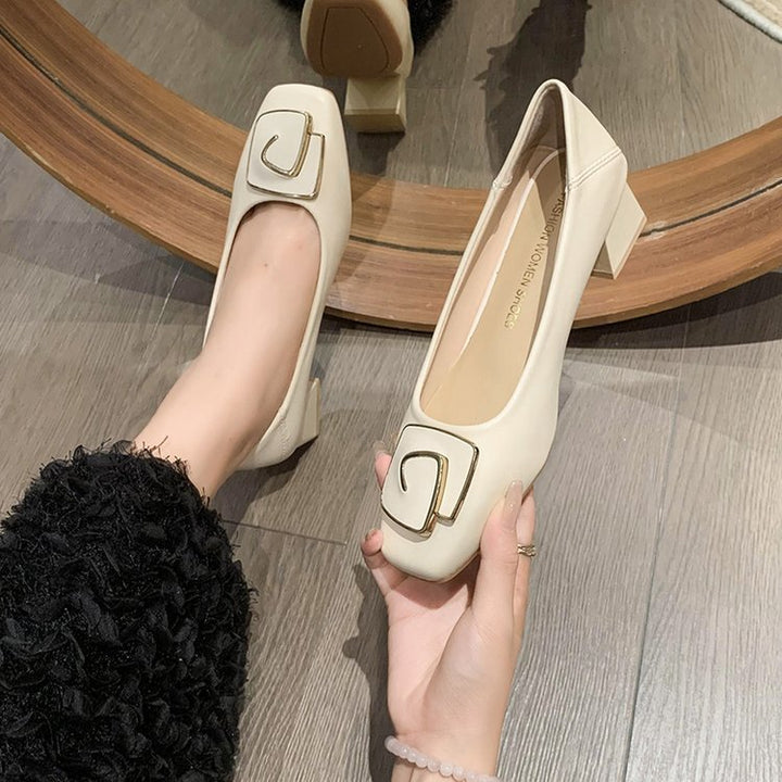 Damen Bequeme Pumps mit stilvollem Schnallen-Detail Drune
